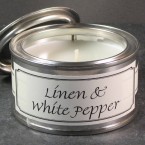 Pintail Candles - Linen & White Pepper Scented Candle Tins